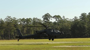 Lighthorse Soldiers send rounds down the range during aerial gunnery at Fort Stewart