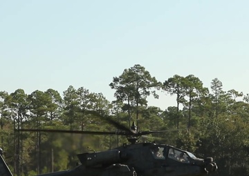 Lighthorse Soldiers send rounds down the range during aerial gunnery at Fort Stewart