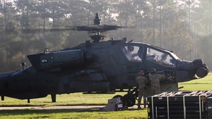 Lighthorse Soldiers send rounds down the range during aerial gunnery at Fort Stewart