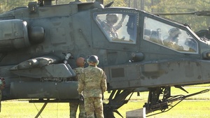 Lighthorse Soldiers send rounds down the range during aerial gunnery at Fort Stewart