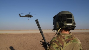 Task Force Javelin trains with 378 AEW K9 Handlers.