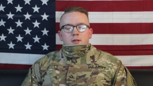 PFC Dylan Scott Thanksgiving greeting