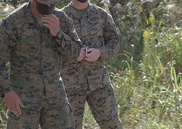 U.S. Marines with CLR-37 build terrain model