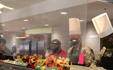 Fort McCoy 2020 Thanksgiving Meal serving at Noncommissioned Officer Academy Dining Facility, Part II