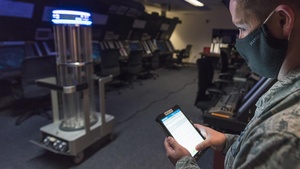 Video Story - UV light decontaminates essential workspace at Laughlin AFB