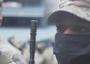 The 136th Expeditionary Signal Battalion Casing of the Colors