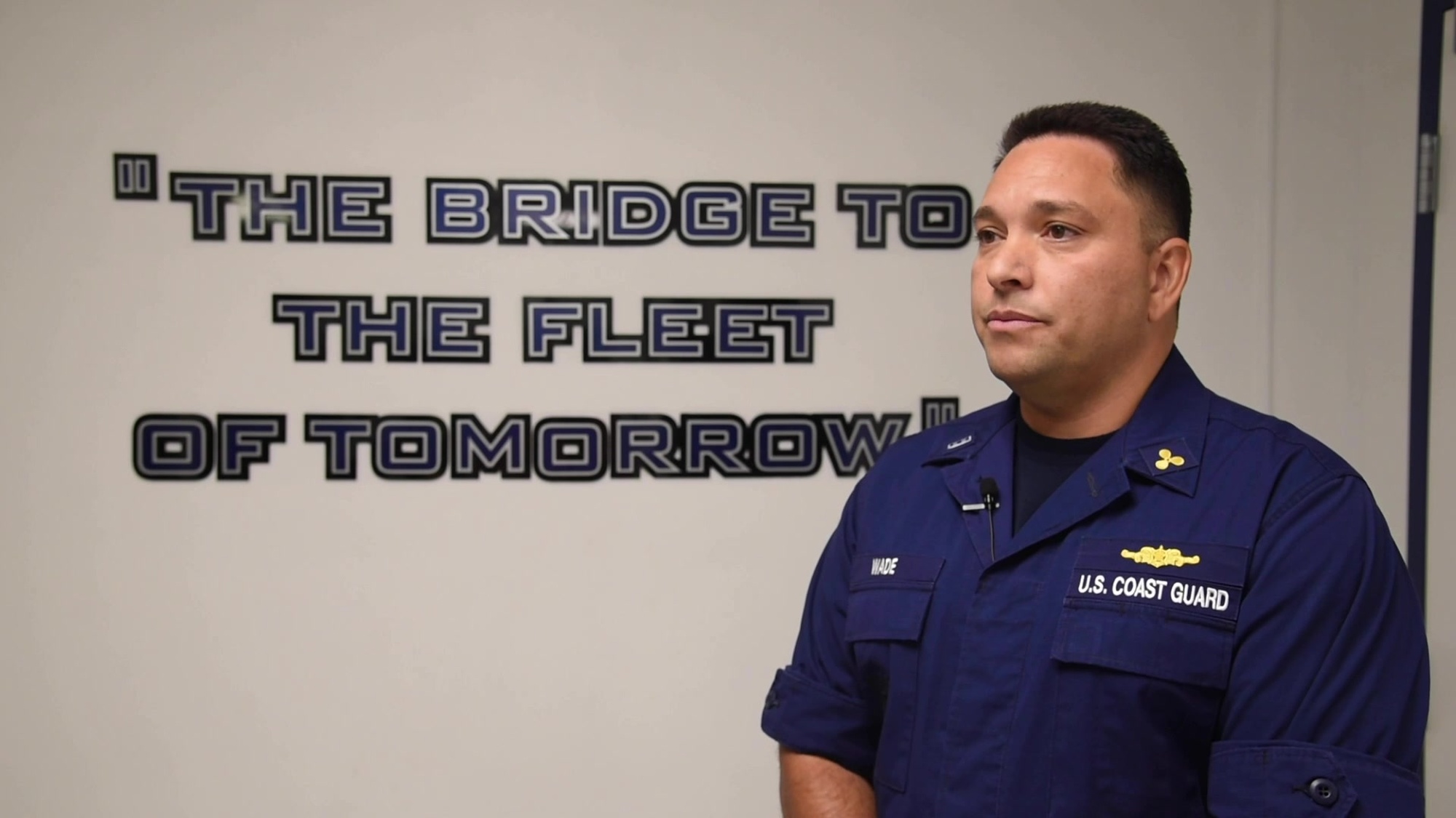 U.S. Coast Guard personnel discuss the completion of the 140-Foot Icebreaking Tug Service Life Extension Program at the Coast Guard yard, Baltimore, Maryland, Oct. 30, 2020. The program was to maintain and increase capabilities for nine Bay-class cutters.<br />(U.S. Coast Guard video by Petty Officer 2nd Class Ronald Hodges)