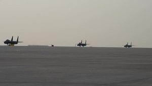 F-15s land at ADAB Broll