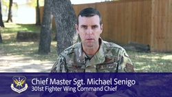 301 FW Command Chief holiday message