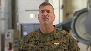 2nd MAW commanding general Thanksgiving message (B-Roll)