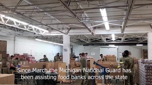 Michigan National Guard assists food bank timelapse