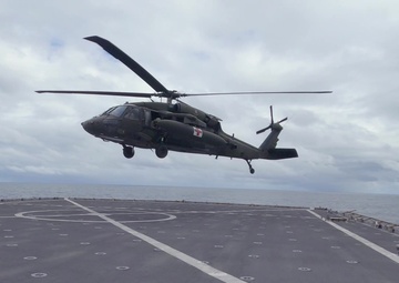JTF-Bravo performs deck landing qualifications on USS Comstock (LSD 45)