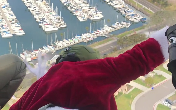 Happy Holidays: Santa, Marines fly over Pendleton, North County neighborhoods