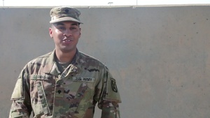 Spc. Caleb Llamas Holiday Shoutout