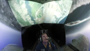 Blue Angels Train in Super Hornet Manned Flight Simulator