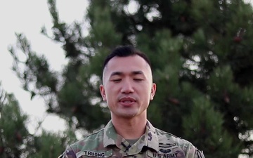 Capt. Thanh Truong, Champlin, MN, delivers a Christmas message