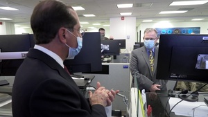 HHS Secretary visits Operation Warp Speed Vaccine Operations Center