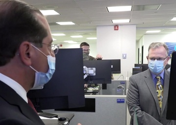 HHS Secretary visits Operation Warp Speed Vaccine Operations Center