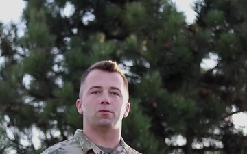 Staff Sgt. John Taft, Ankeny, IA, delivers a Christmas message