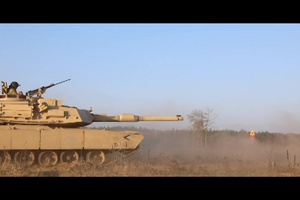 B-roll Stallions conduct M1 Abrams live fire