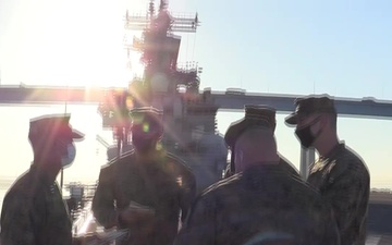 Steel Knight 21: U.S. Marines depart San Diego Bay aboard USS Essex (B-Roll)