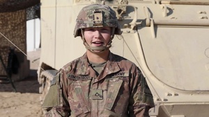 Pfc. Jessica Armantrout-Baier holiday greeting