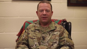Happy Holidays from Maj. Gen. John Phillips and Sgt. Maj. William Taylor