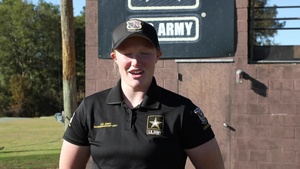 U.S. Army Spc. Alicia Gough Gives a Christmas Greeting