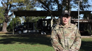 U.S. Army Spc. Gregoire Gives a Christmas Greeting
