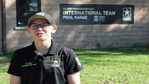 U.S. Army Spc. Amy Weisz Gives a Christmas Greeting.
