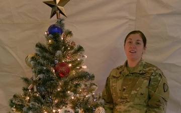 Alaska Army National Guard Staff Sgt. Bethany Hendren wishes her family and friends in Missouri a Merry Christmas.