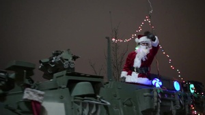 Holiday parade on Tower Barracks