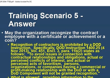 98th Leader Led Ethics Training