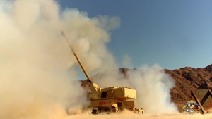 70 kilometer precision-guided artillery shot at U.S. Army Yuma Proving Ground