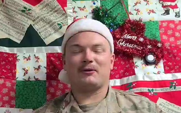 Soldiers with Task Force Bayonet send holiday wishes to family and friends, Horn of Africa, Dec. 15, 2020.