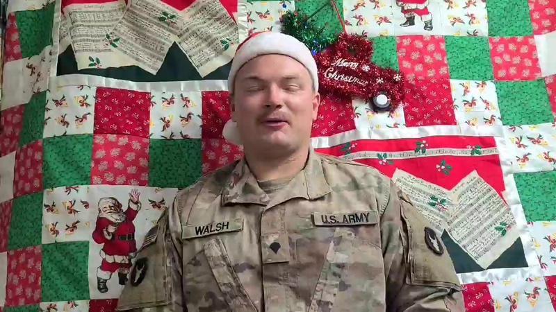 Soldiers with Task Force Bayonet send holiday wishes to family and friends, Horn of Africa, Dec. 15, 2020.