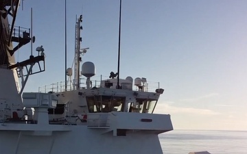 USCGC Stone underway for first patrol, Operation Southern Cross