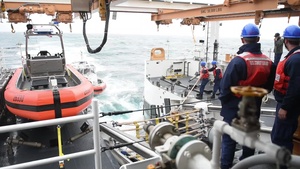 USCGC Stone (WMSL 758) conducts small boat operations off Florida