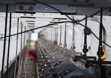 Installing the Catapults on George Washington's Flight Deck