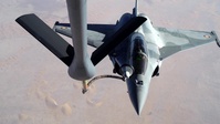 340th EARS refuel QEAF Rafale over Qatar