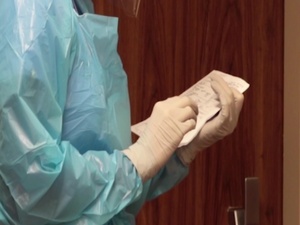 B-Roll: Registered nurses from Travis Air Force Base, Ca., are working side by side staff from Dameron Hospital