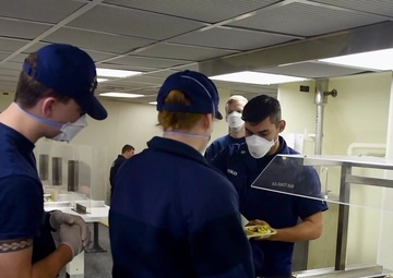 B-Roll USCGC Stone (WMSL 758) galley operations