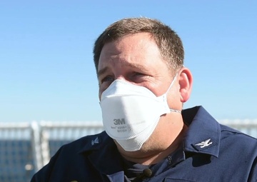 B-Roll Capt. Adam Morrison discusses Stone (WMSL 758) underway for first patrol