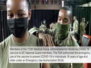 DC National Guard members receive Moderna COVID-19 vaccine
