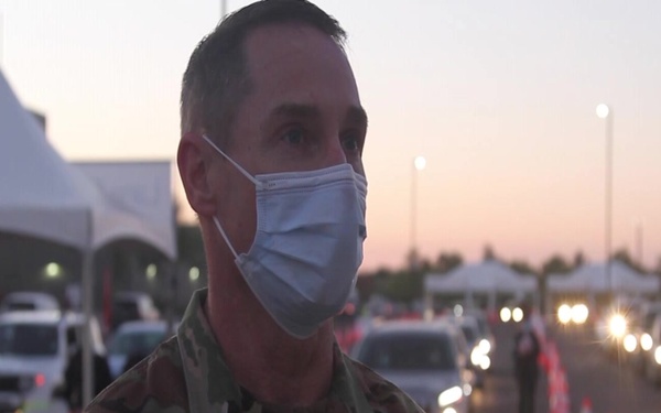 Arizona National Guard State Surgeon, Colonel Tom Leeper speaks about Arizona National Guard service members training volunteer-retired medical professionals to support a vaccination site.