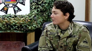 Operation People First:Sgt. Sofia Martinez speaks with 2ABCT CSM