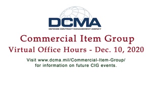 DCMA Commercial Item Group - Virtual Office Hours (Dec. 10, 2020)