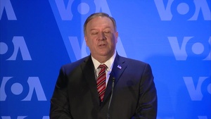 Secretary Pompeo delivers remarks at Voice of America, in Washington, D.C.