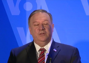 Secretary Pompeo delivers remarks at Voice of America, in Washington, D.C.