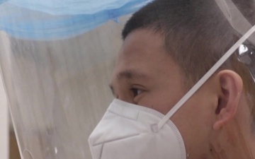 B-ROLL: U.S. Air Force medical personnel issued N95 masks at California hospital